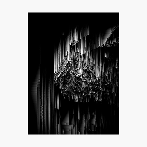Night of the Glitches - Abstract Pixel Art Photographic Print