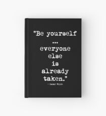 Oscar Wilde Be Yourself White Hardcover Journal
