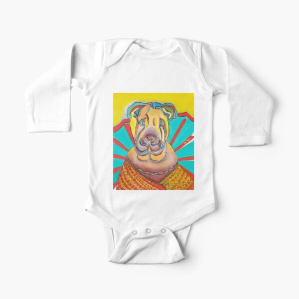 Beach Dog Long Sleeve Baby One-Piece
