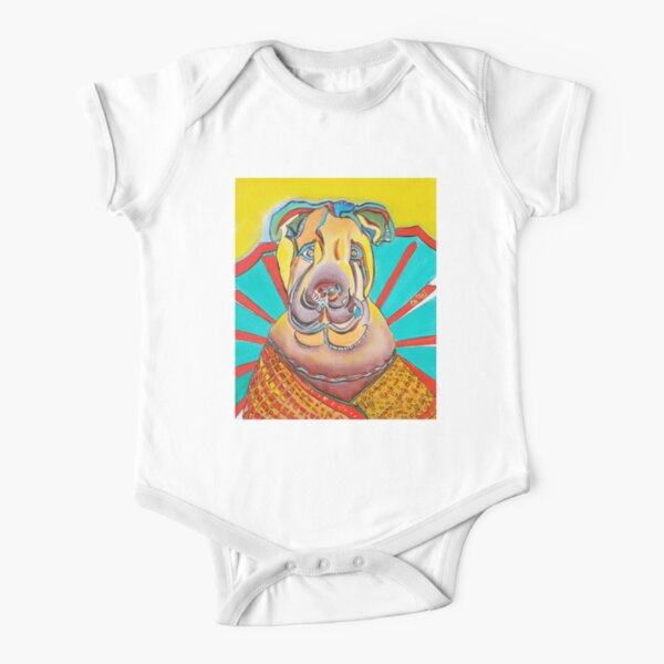 Beach Dog Short Sleeve Baby One-Piece