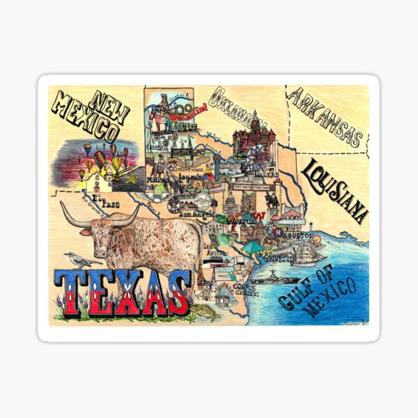 Map of Texas Sticker
