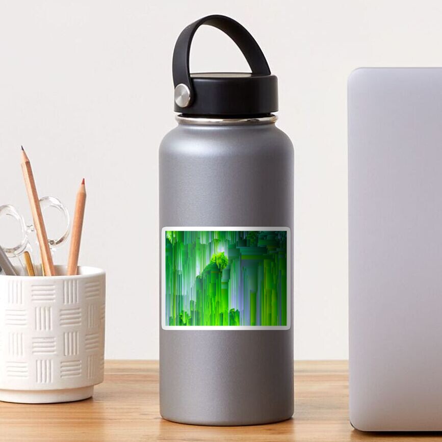 Nature Glitchin' - Abstract Pixel Art Sticker
