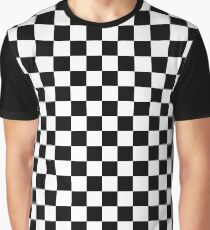 Schwarzes Schachbrett Grafik T-Shirt