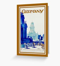 Vintage retro Berlin Germany travel ad Greeting Card