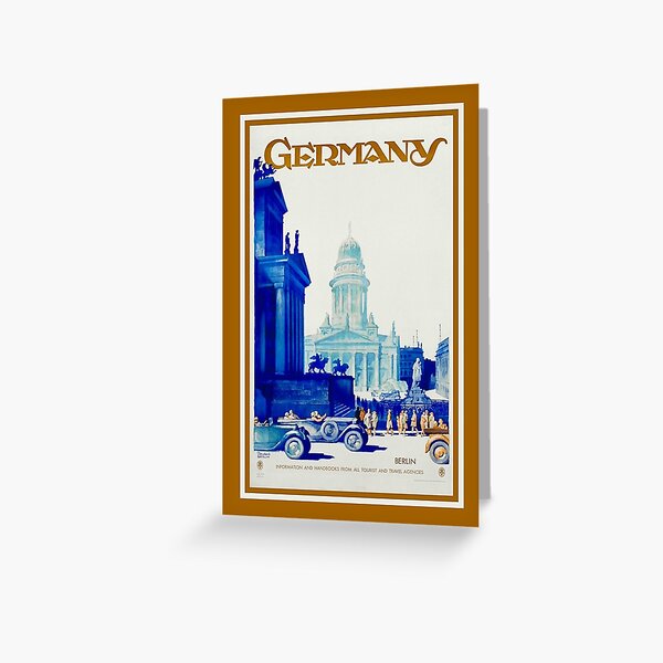 Item preview, Vintage retro Berlin Germany travel ad designed and sold by aapshop.