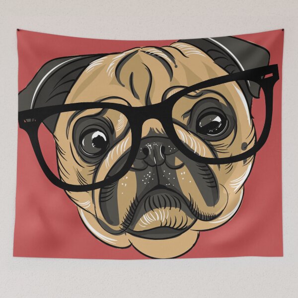Item preview, Hipster Pug designed and sold by Fruitsome.