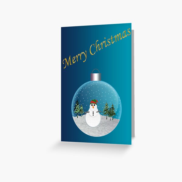 Snowman Christmas Card Greeting Card