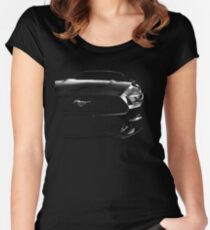 Ford Mustang - Schwarz - 1 Tailliertes Rundhals-Shirt