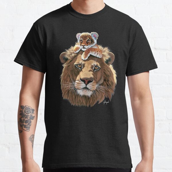 Father Lion and Lion Cub, male lion Classic T-Shirt