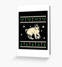Christmas Japanese Bobtail Cat Gift Greeting Card