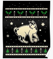 Christmas Japanese Bobtail Cat Gift Poster