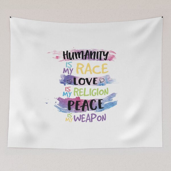 Item preview, Proverbs lettering Humanity Love Peace designed and sold by Shirt-Expert.