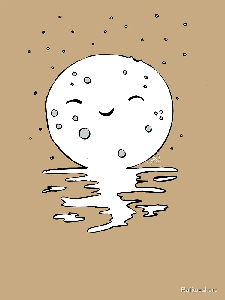 Aperçu 6 sur 6. Sweat à capuche oversize premium avec l'œuvre Happy Moon Rise créée et vendue par Rafiwashere.