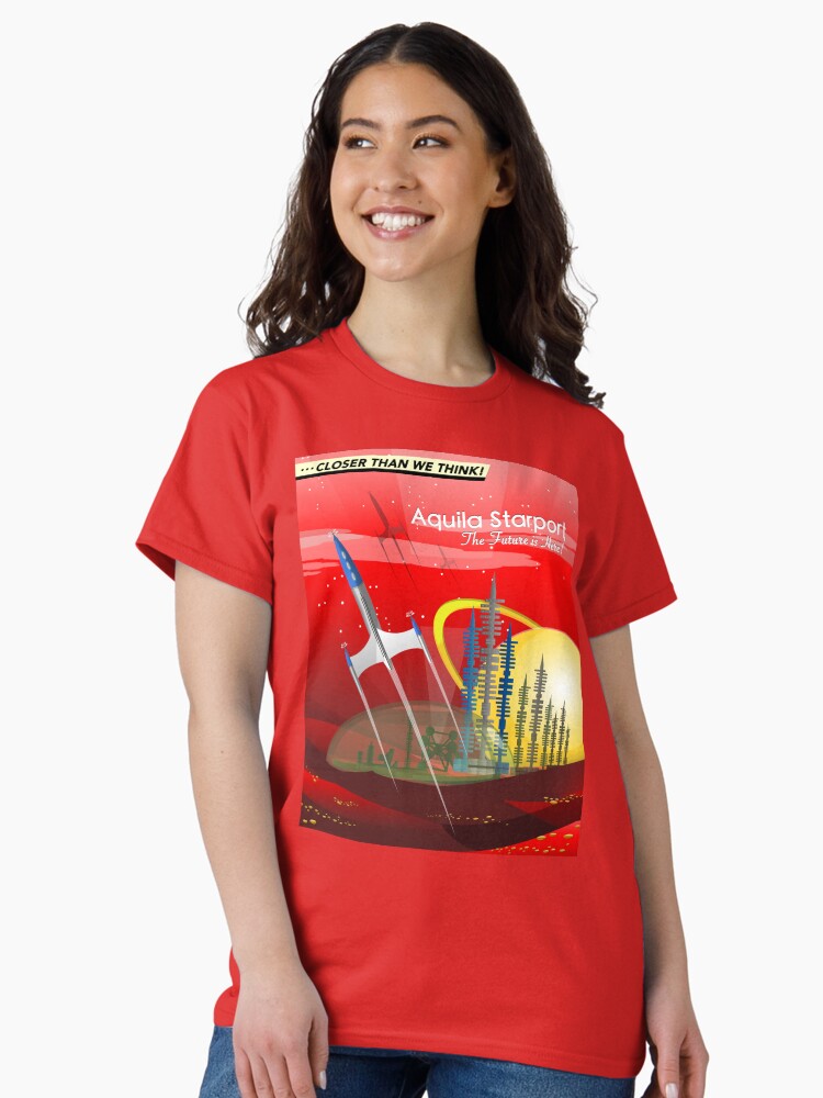Thumbnail 2 of 7, Classic T-Shirt, Mars Colony - Red Eye designed and sold by cdavenport4.