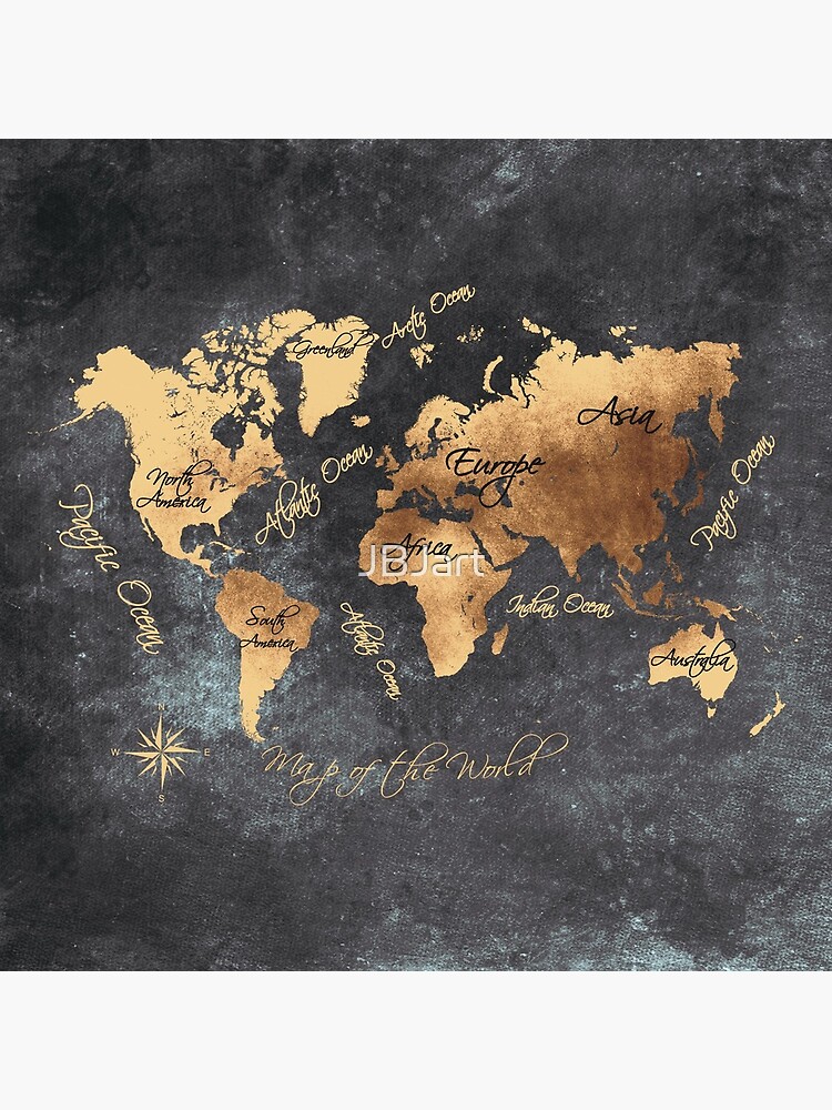world map 147 gold black #worldmap #map by JBJart