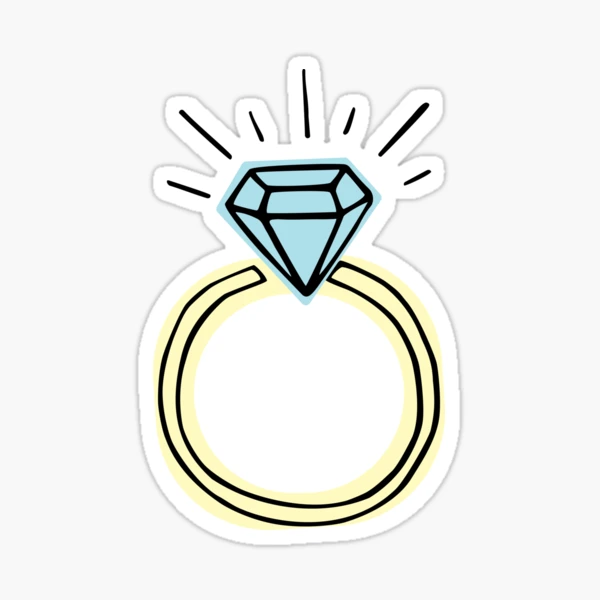 Diamond ring' Sticker