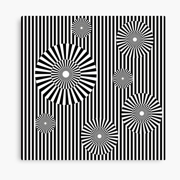 MOVING CIRCLES (BLACK) Lienzo