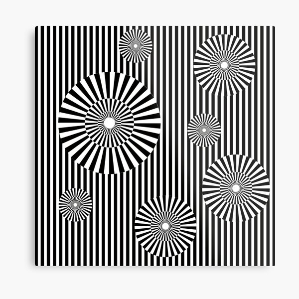 MOVING CIRCLES (BLACK) Lámina metálica