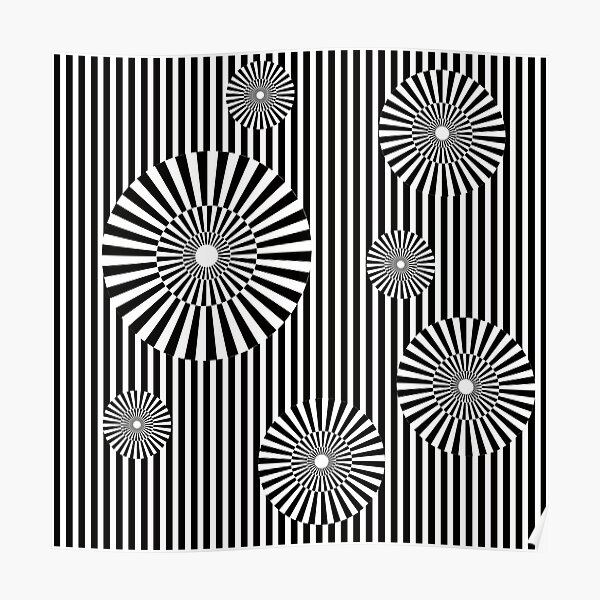 MOVING CIRCLES (BLACK) Póster
