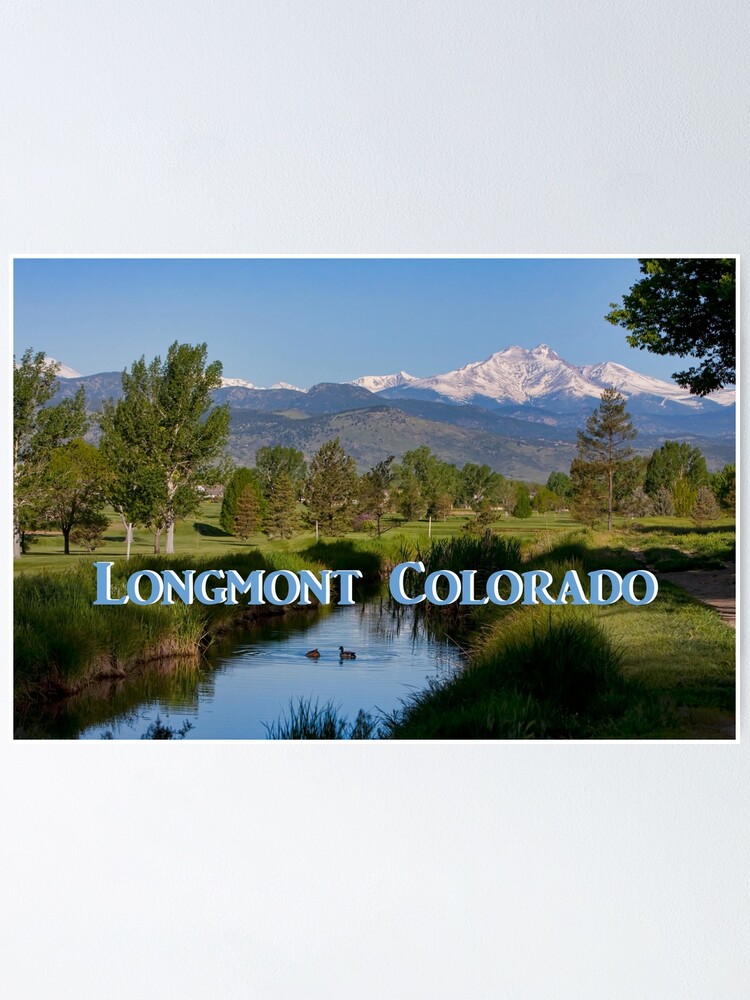 Alternate view of Longmont Colorado Twin Peaks View Poster Poster
