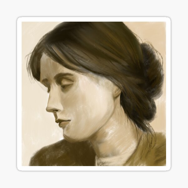Moody woman Sticker