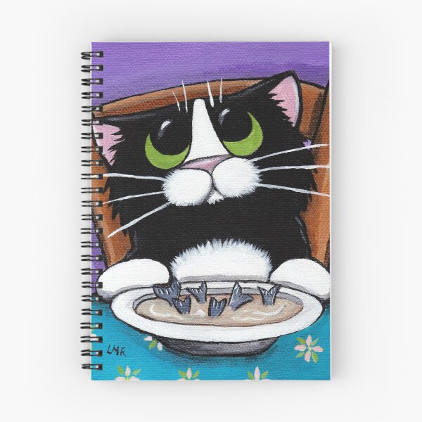 Item preview, Hungry Cat with Bowl of Soup designed and sold by LisaMarieArt & Illustration.