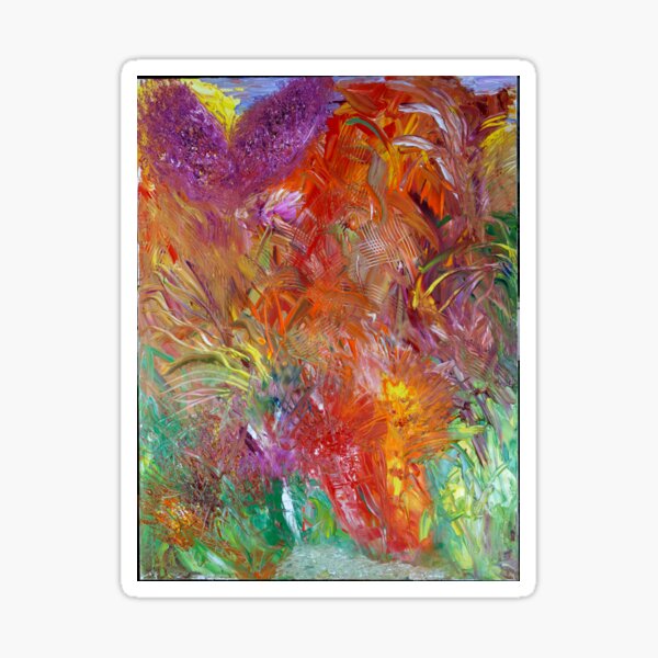 Butterfly - Vibrant, Colorful Abstract Art Sticker