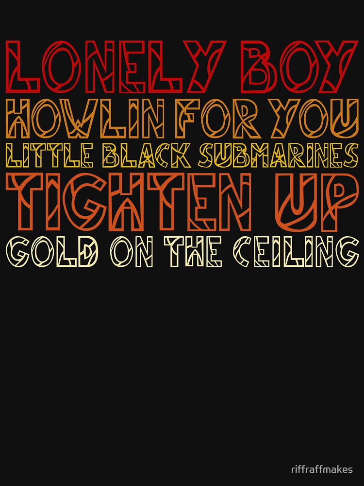 "Black Keys Songs" Tshirt for Sale by riffraffmakes Redbubble