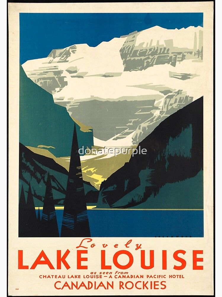 Vintage Travel Poster: Lake Louise by donatepurple