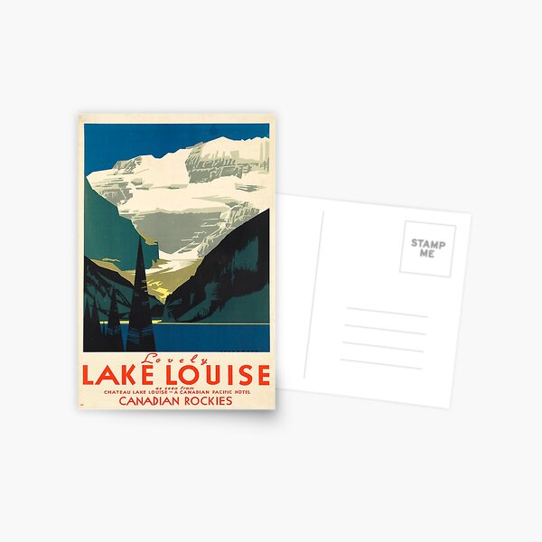 Vintage Travel Poster: Lake Louise Postcard