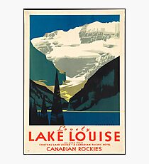 Vintage Travel Poster: Lake Louise Photographic Print
