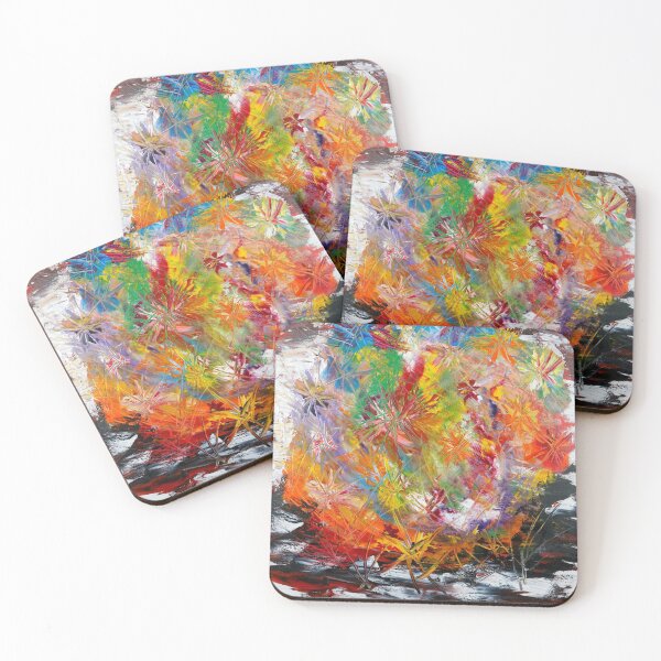 Item preview, Kaboom! - Vibrant, Visceral Oil Painting Exploring the Range Between Life and Death designed and sold by KarenRHarris.