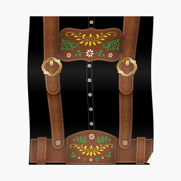 German Lederhosen Posters Redbubble