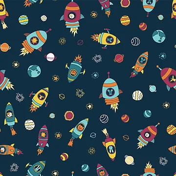 Artwork thumbnail, Space Animal Rockets by Sandra Hutter