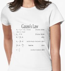 Gauss's Law, Physics, #Gauss's #Law, #GaussLaw, #Physics, #Physics2, #GeneralPhysics, #Document Women's Fitted T-Shirt