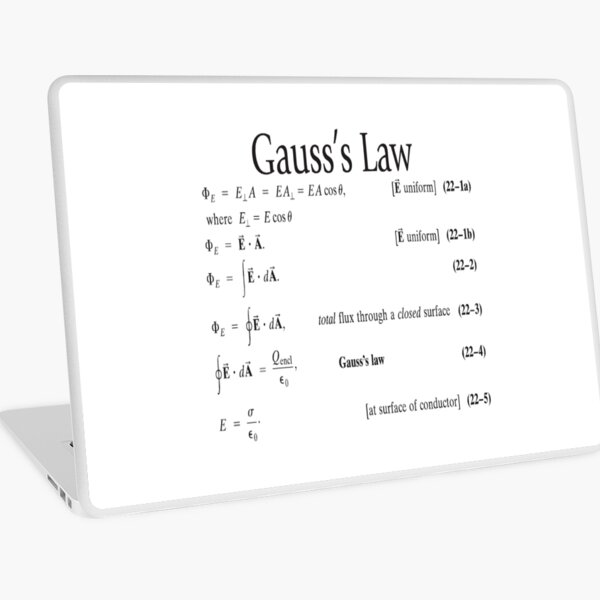 #Gauss's #Law, #GaussLaw, #Physics, Physics2, GeneralPhysics,  Laptop Skin