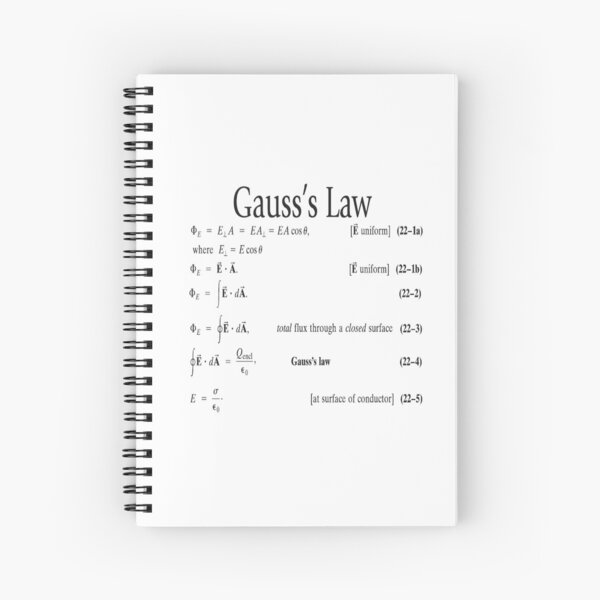 #Gauss's #Law, #GaussLaw, #Physics, Physics2, GeneralPhysics,  Spiral Notebook