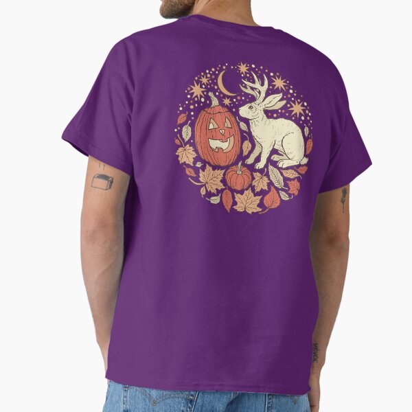 Item preview, Halloween Friends | Jackalope and Jack-O-Lantern Autumn Art designed and sold by OMEGAFAUNA.