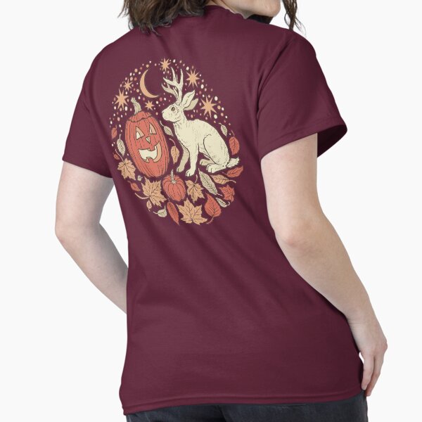 Item preview, Halloween Friends | Jackalope and Jack-O-Lantern Autumn Art designed and sold by OMEGAFAUNA.