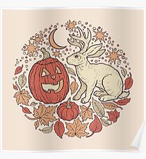 Halloween Freunde | Herbst-Palette Poster