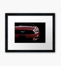 Ford Mustang - Black (& red) Framed Print