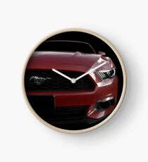 Ford Mustang - Black (& red) Clock