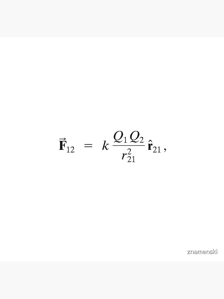 Coulomb's law: Magnitude of Electrostatic Force between two point charges is directly proportional to Product of Magnitudes of charges and inversely proportional to Square of Distance between them by znamenski