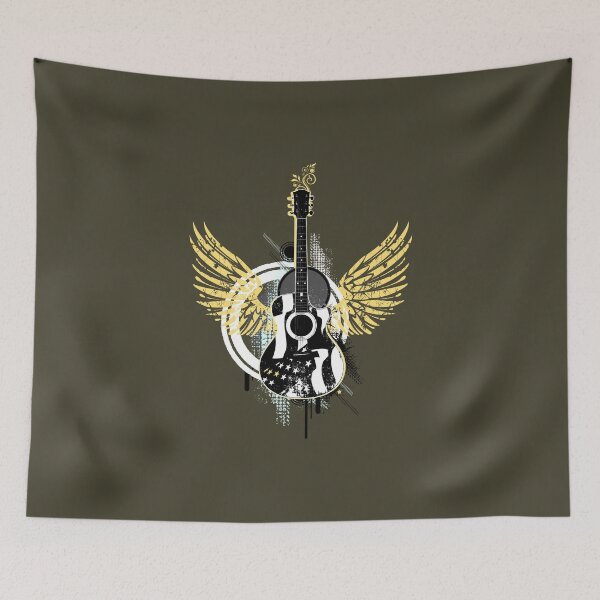 Item preview, Guitar wings swing graffiti music dance designed and sold by Helen-Storm.