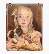 Pretty Lana Old Fashioned Victorian Child with Puppy Dog gift for Grandma iPad Case/Skin