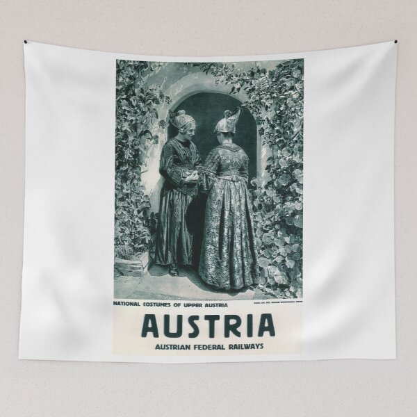Item preview, Austria Travel Poster - Cultural Costumes designed and sold by ExpressingSelf.