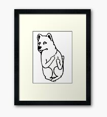 Uconn Jonathan the Husky (Throwback 1959-1960 Logo) Framed Print