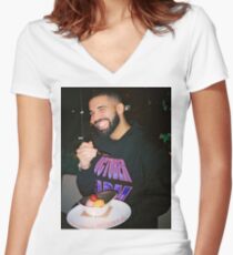 Drake being Drake Women's Fitted V-Neck T-Shirt