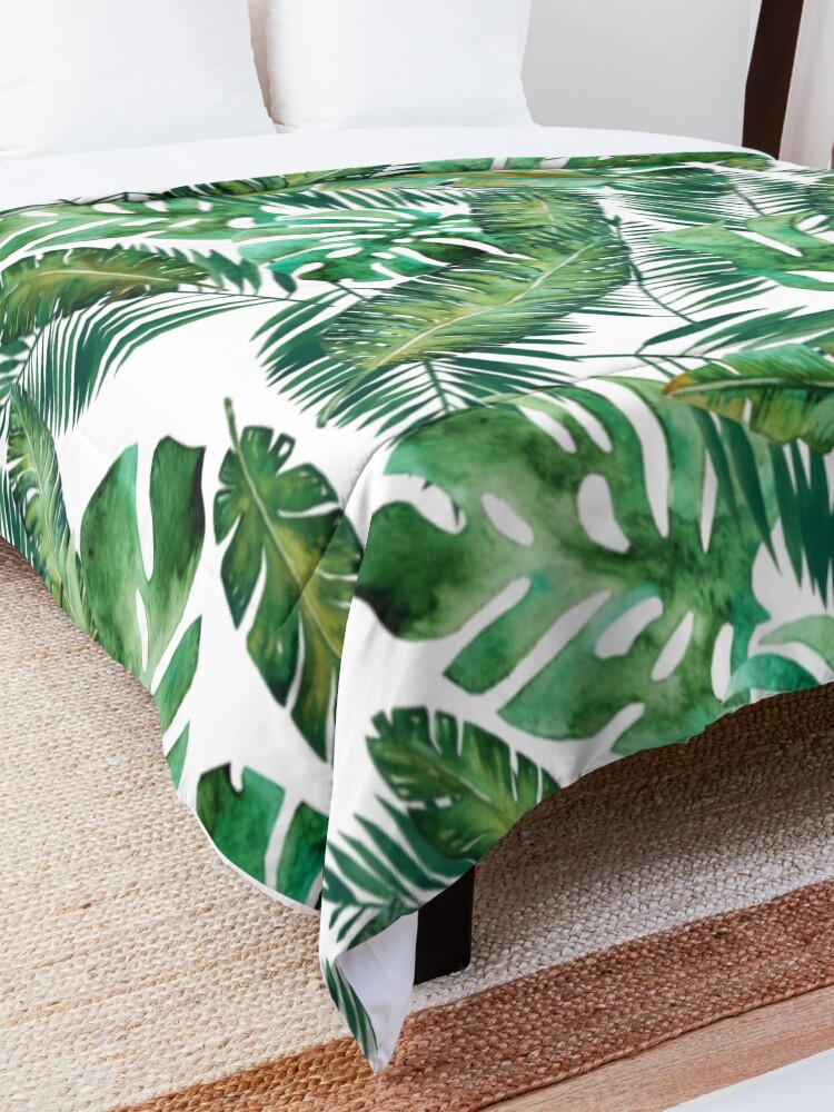 Alternate view of Monstera Banana Palm Leaf Comforter