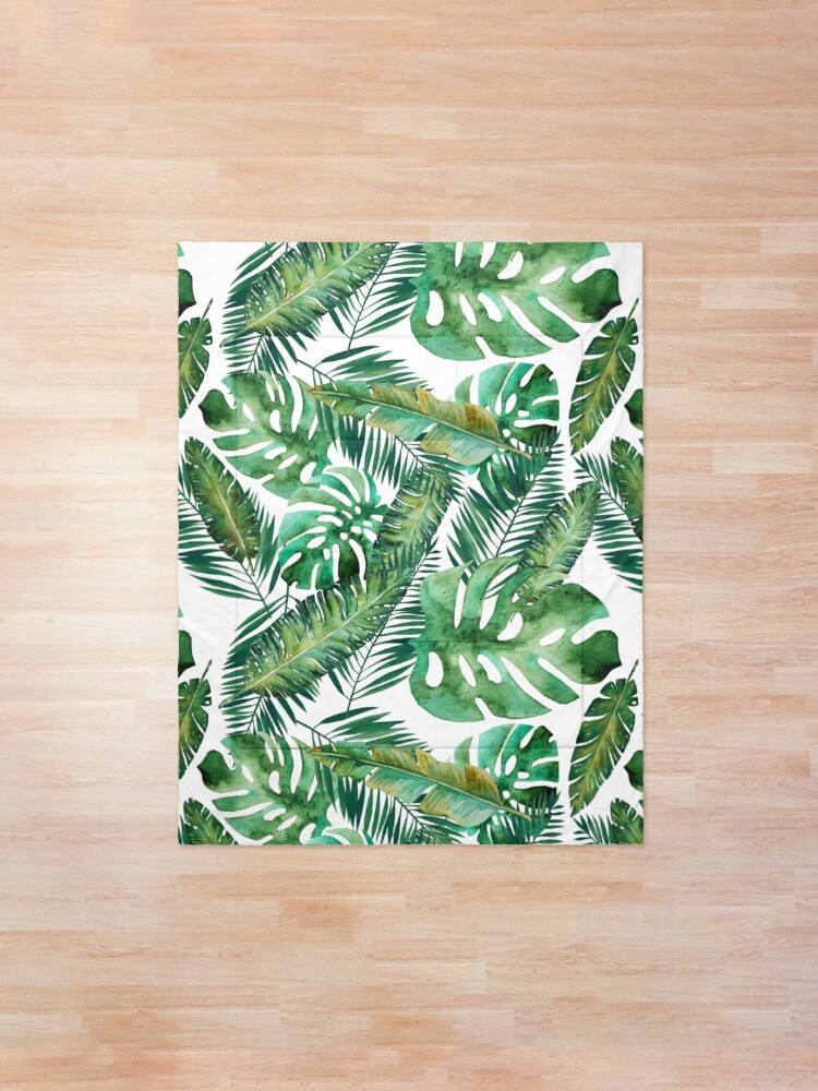 Alternate view of Monstera Banana Palm Leaf Comforter